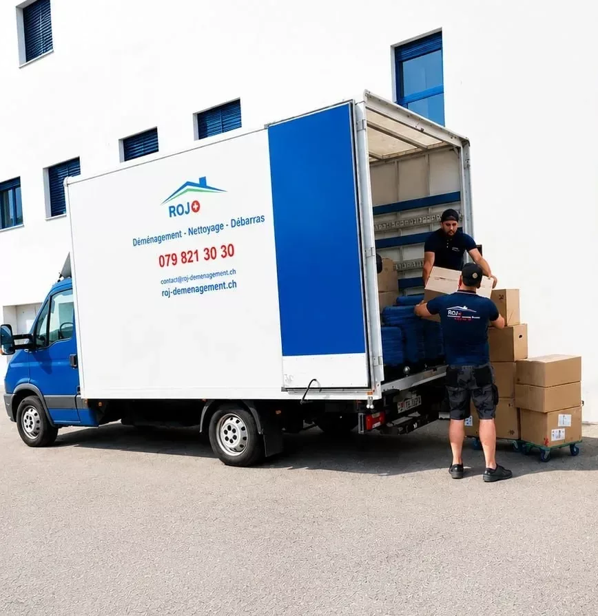 Équipe de déménageurs ROJ Déménagement en Suisse